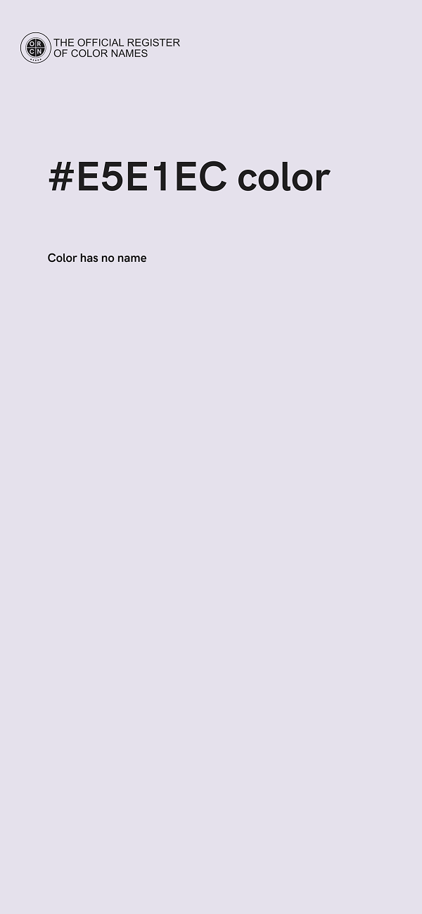 #E5E1EC color image