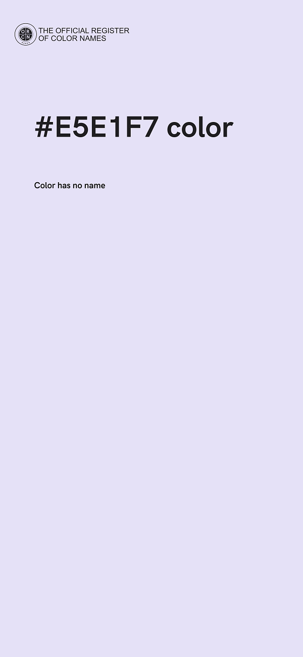 #E5E1F7 color image