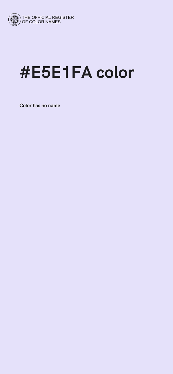 #E5E1FA color image