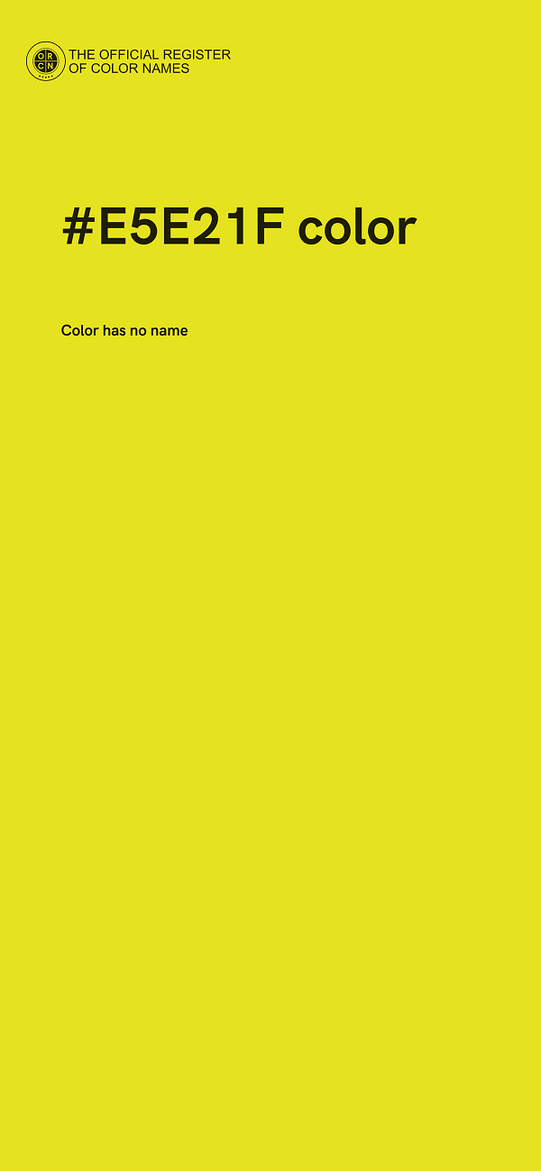 #E5E21F color image