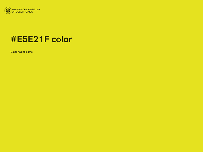 #E5E21F color image