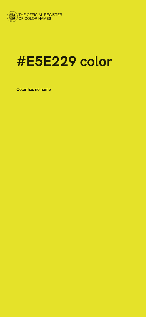 #E5E229 color image