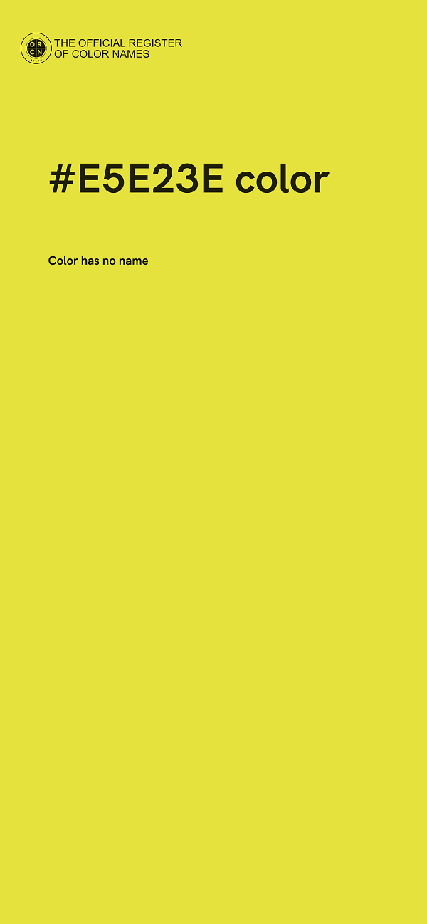 #E5E23E color image