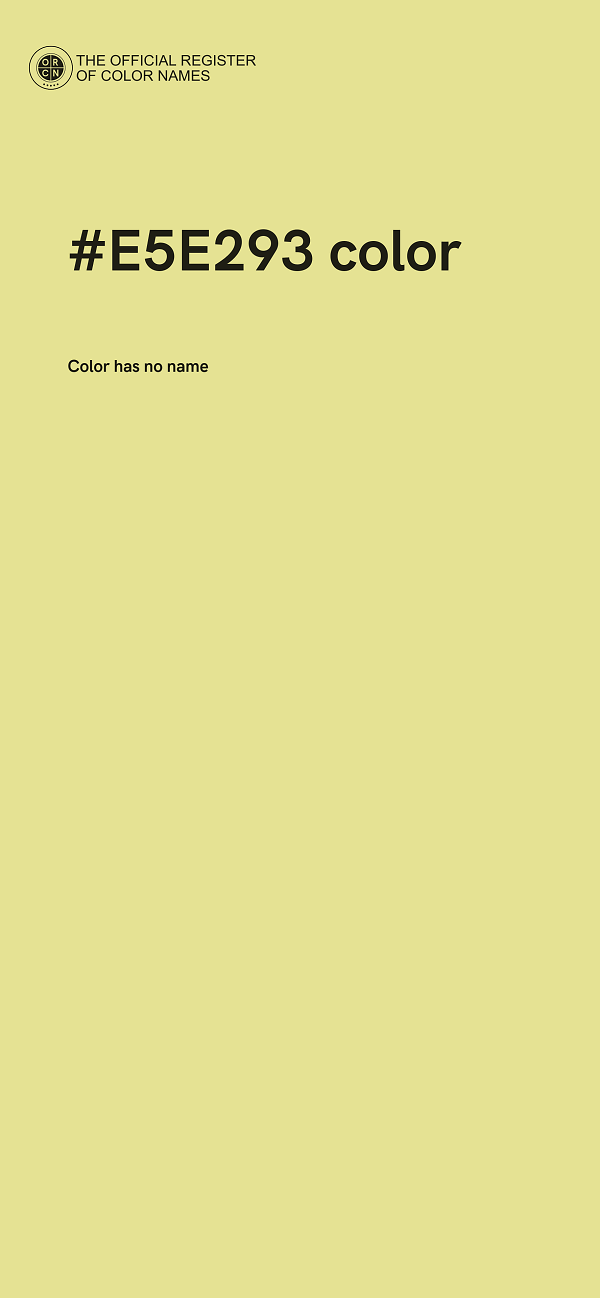 #E5E293 color image