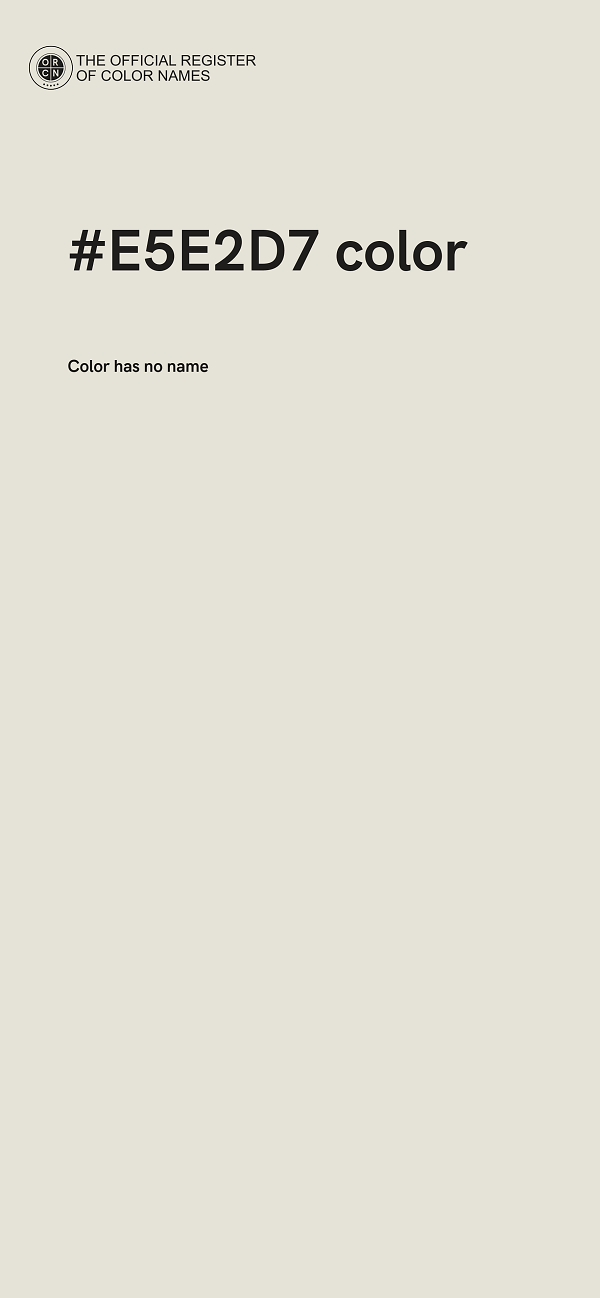 #E5E2D7 color image