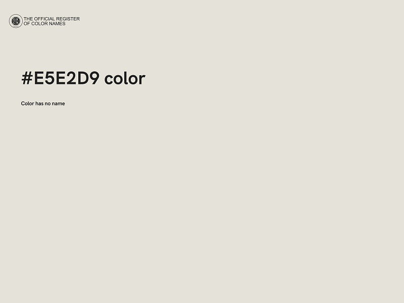 #E5E2D9 color image