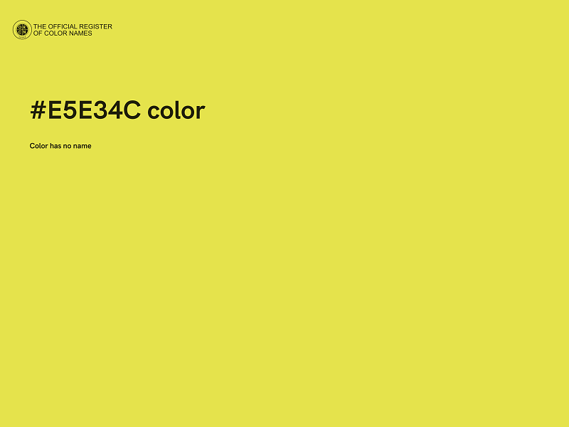 #E5E34C color image