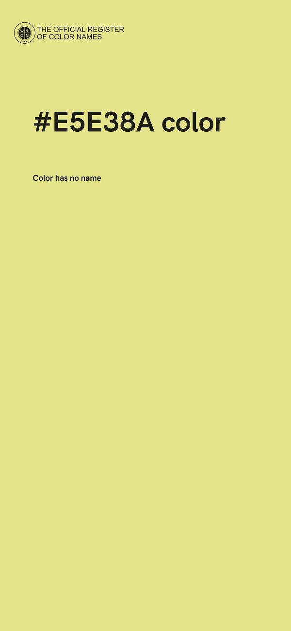 #E5E38A color image