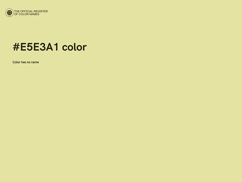 #E5E3A1 color image