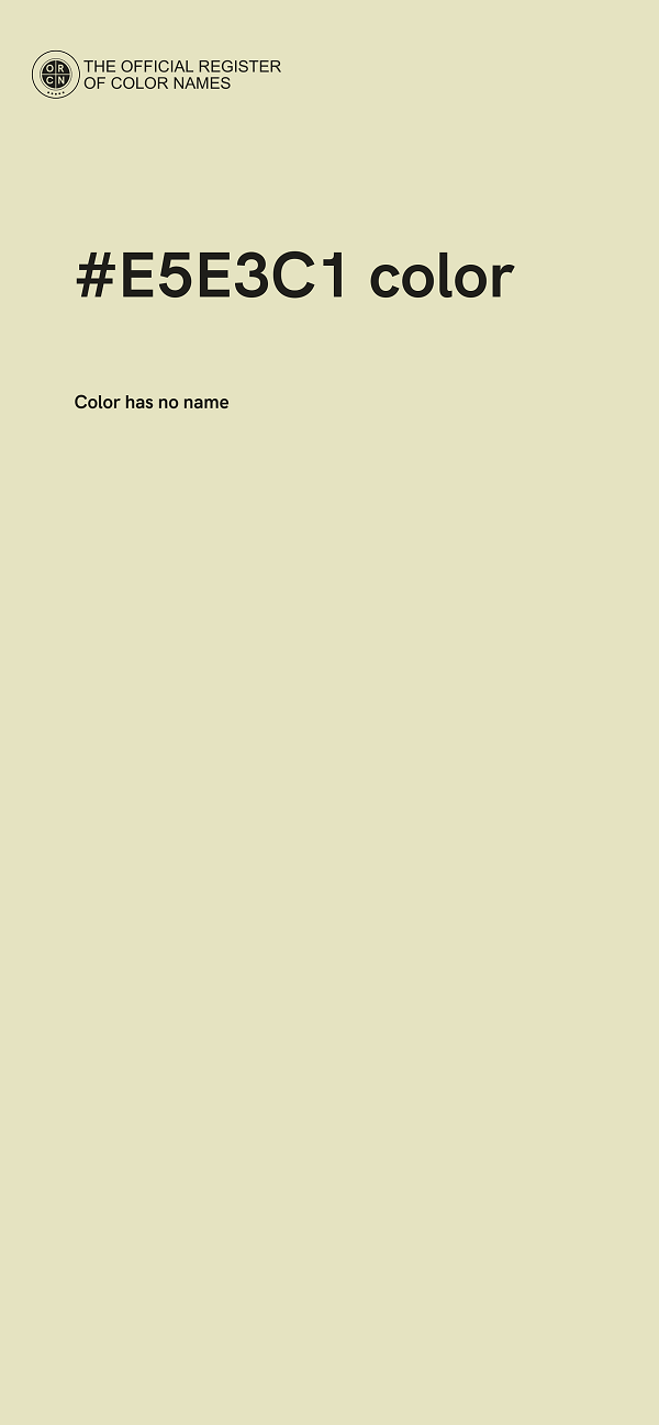 #E5E3C1 color image