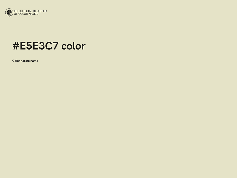 #E5E3C7 color image