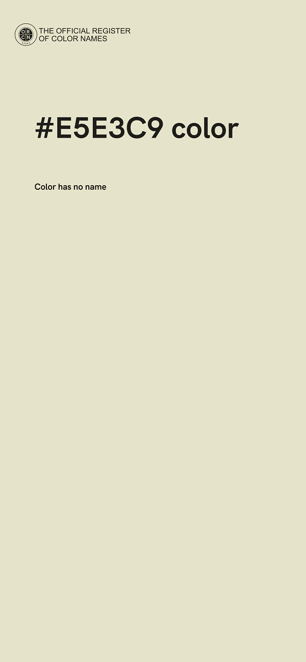 #E5E3C9 color image