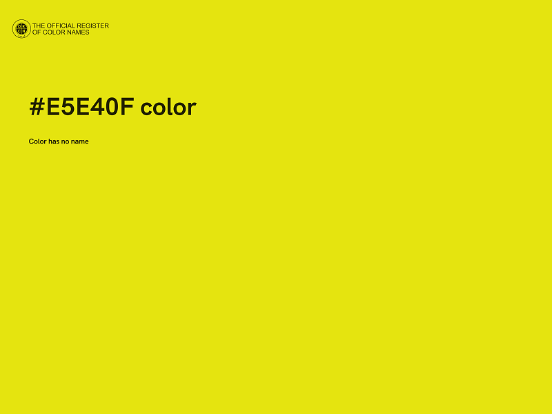 #E5E40F color image
