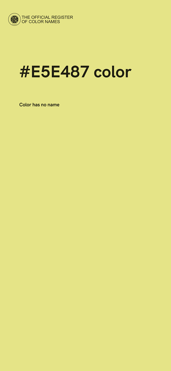 #E5E487 color image