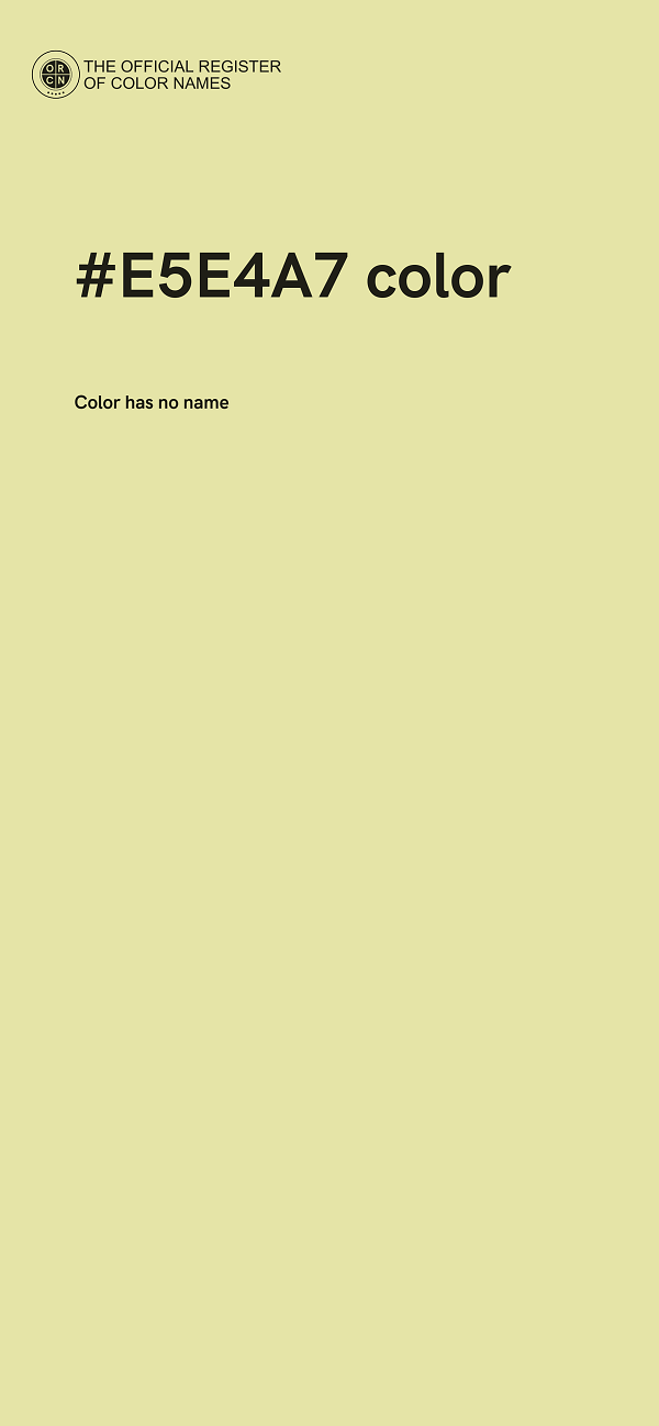 #E5E4A7 color image