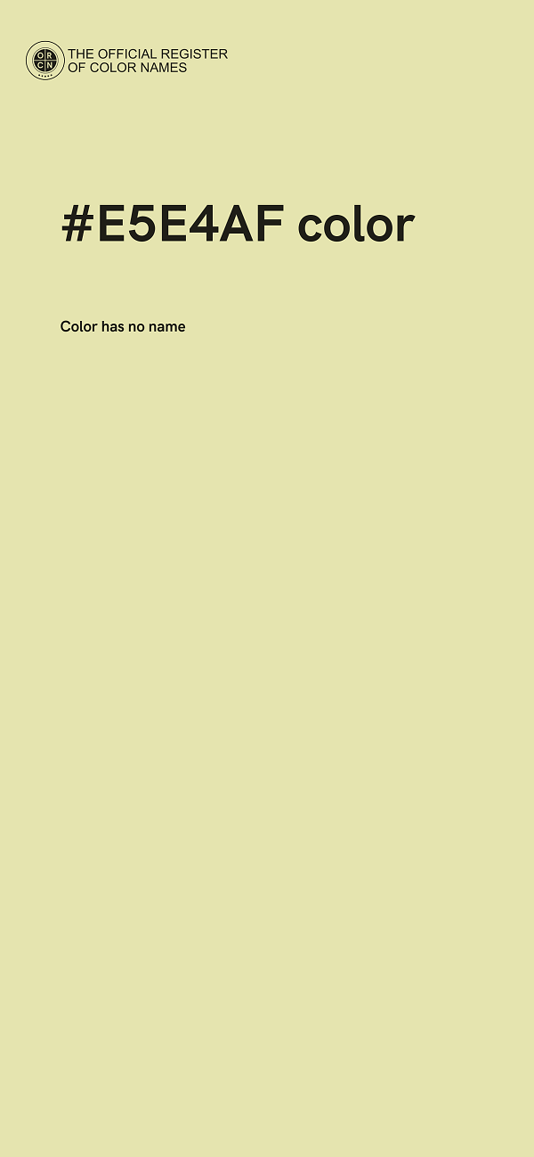 #E5E4AF color image