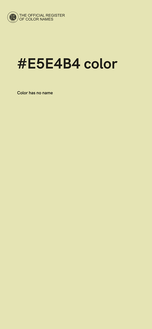 #E5E4B4 color image