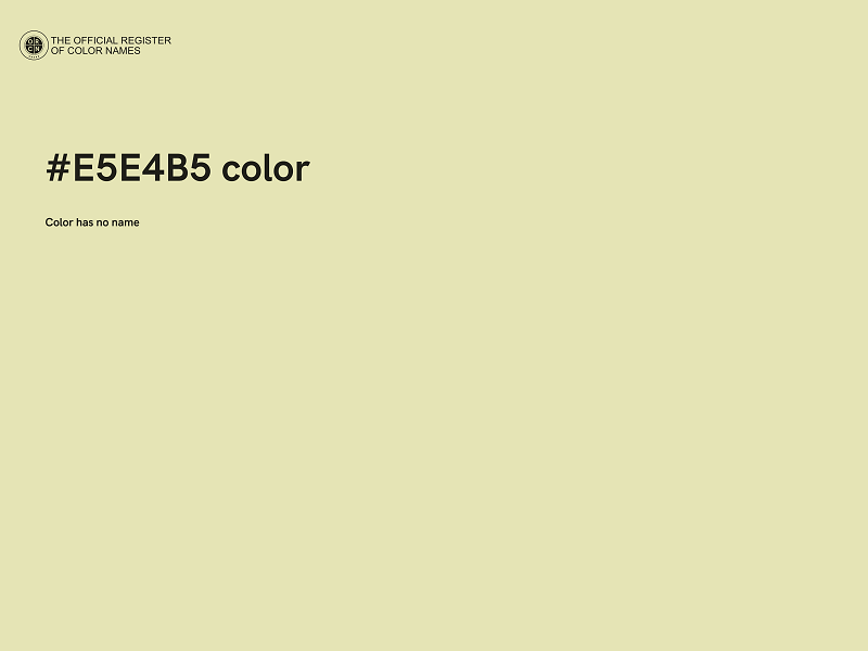 #E5E4B5 color image