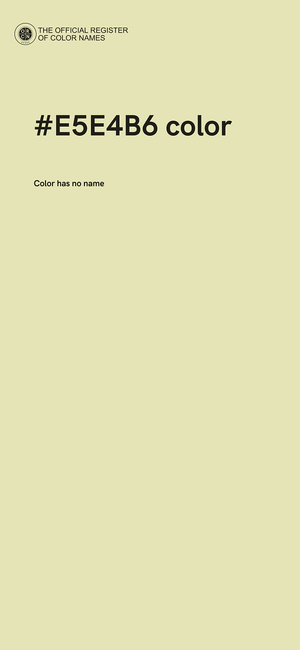 #E5E4B6 color image