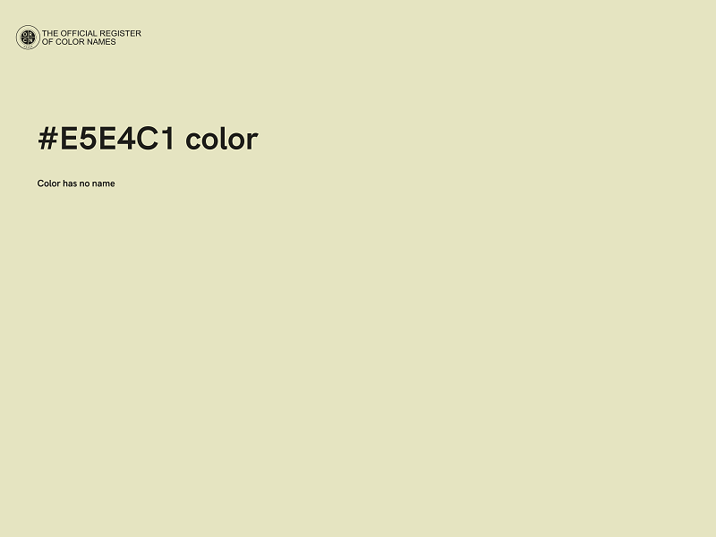 #E5E4C1 color image