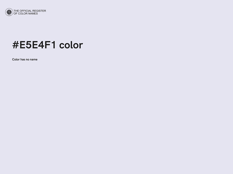 #E5E4F1 color image