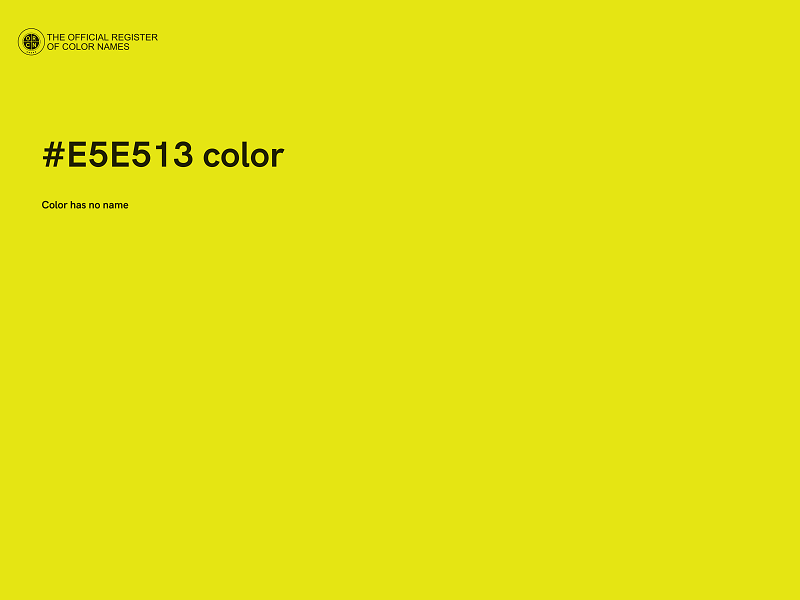 #E5E513 color image