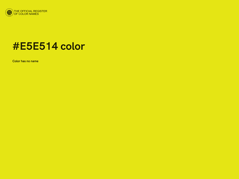 #E5E514 color image