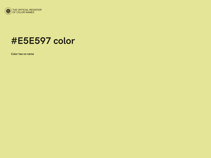 #E5E597 color image