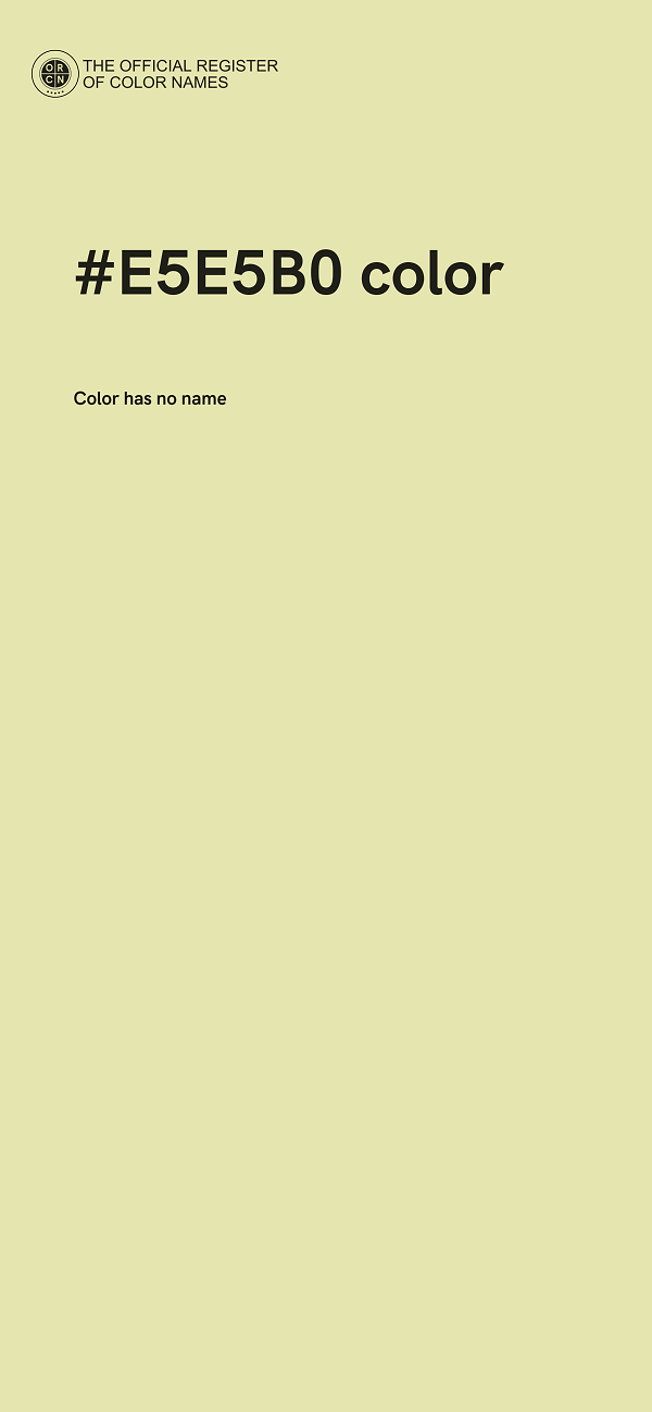 #E5E5B0 color image