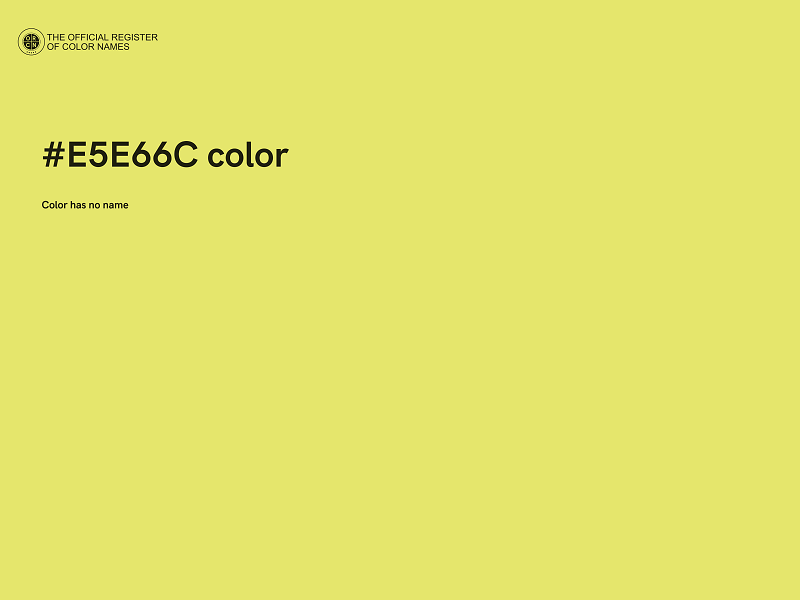 #E5E66C color image