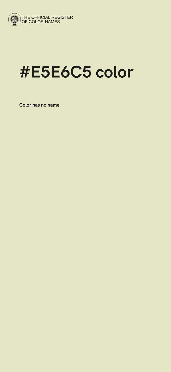 #E5E6C5 color image