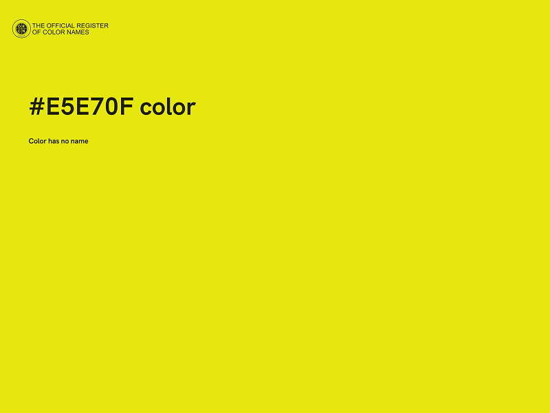 #E5E70F color image