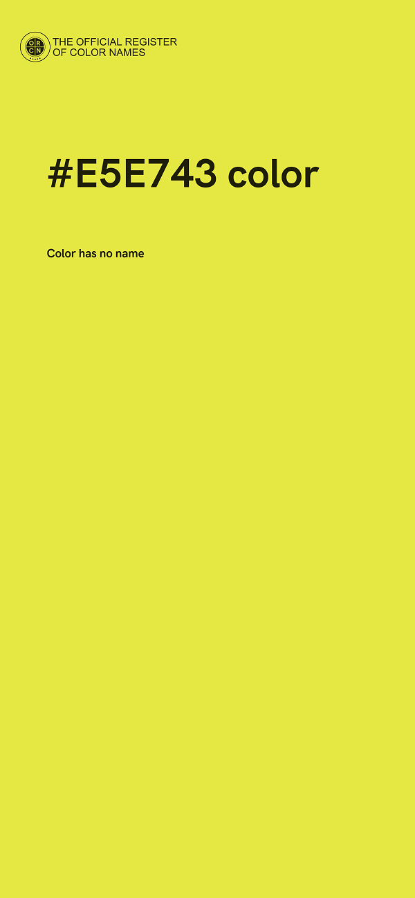 #E5E743 color image