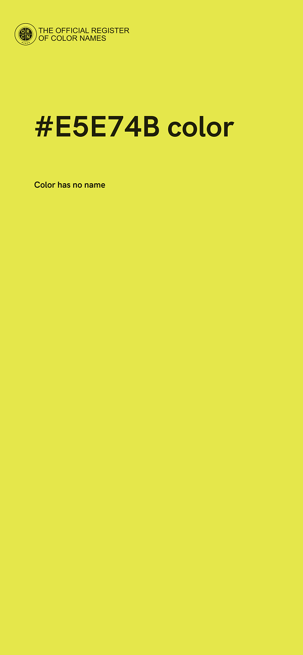 #E5E74B color image