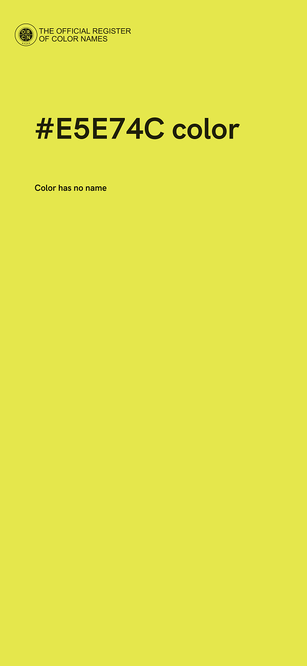 #E5E74C color image