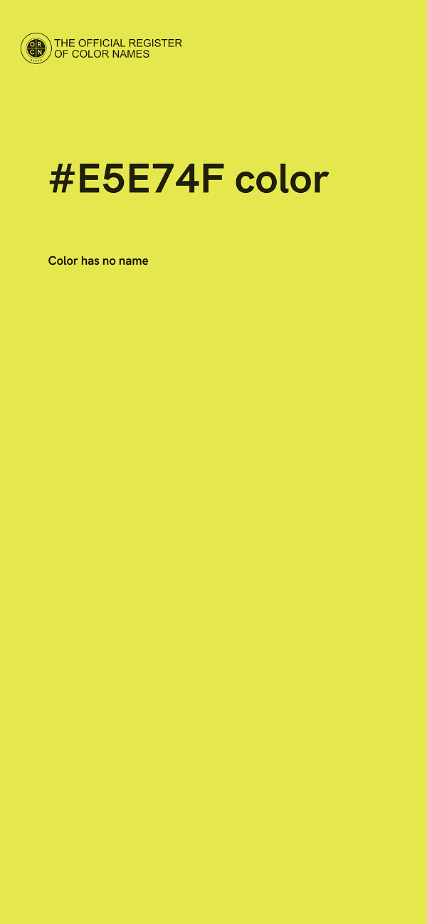 #E5E74F color image