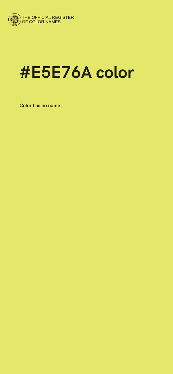 #E5E76A color image