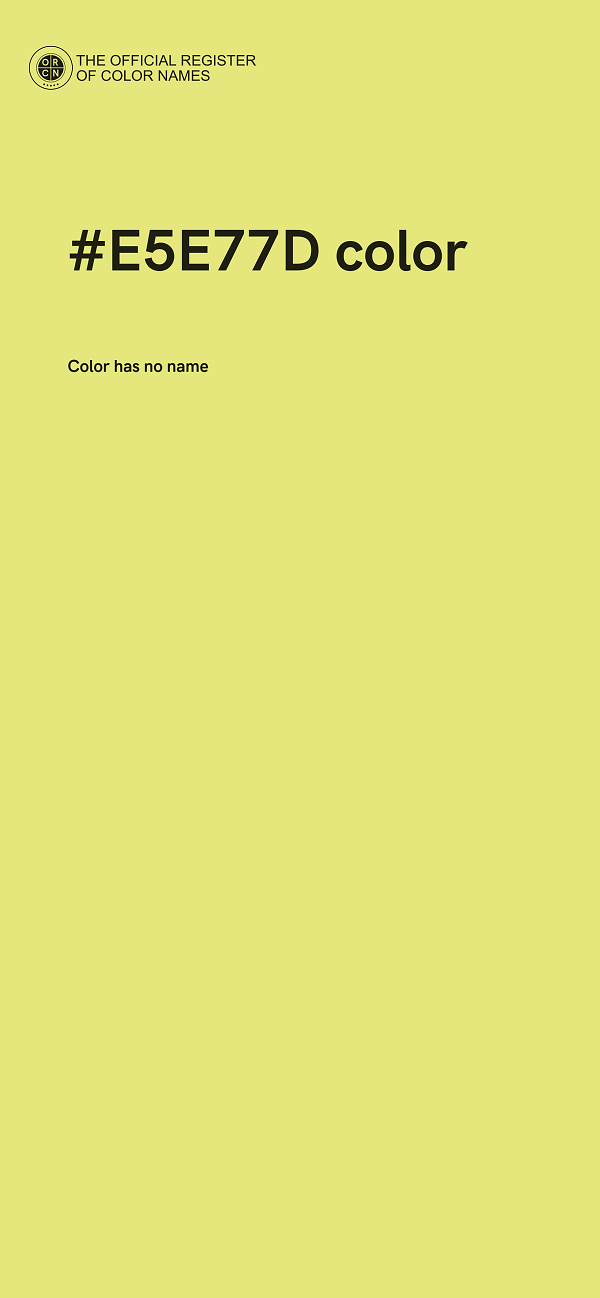 #E5E77D color image