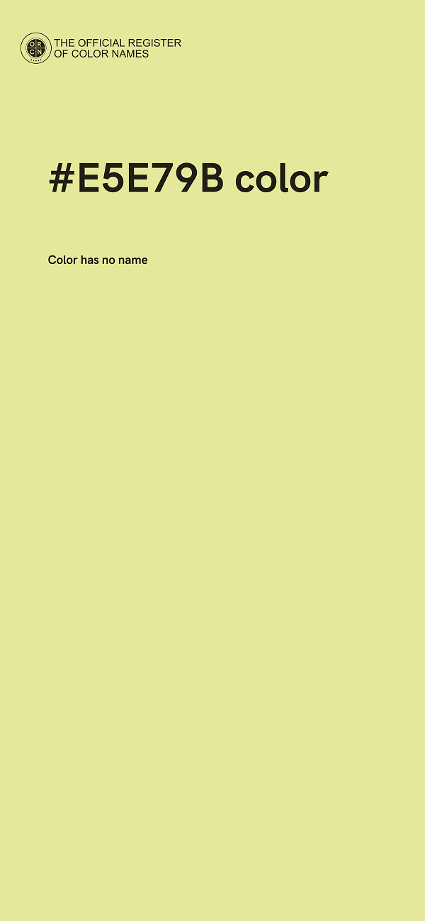 #E5E79B color image