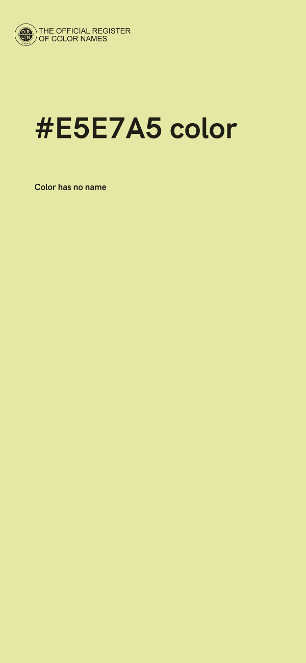#E5E7A5 color image