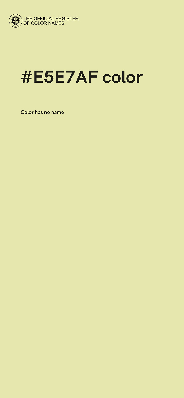 #E5E7AF color image