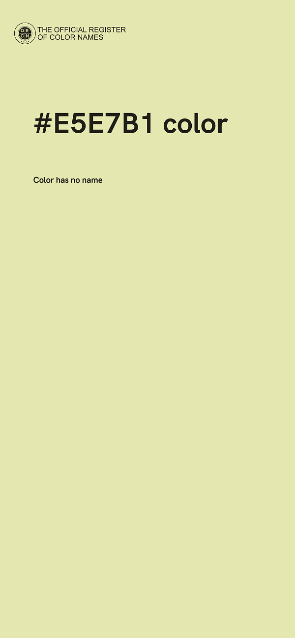 #E5E7B1 color image