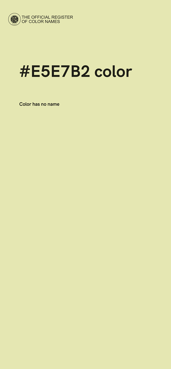 #E5E7B2 color image