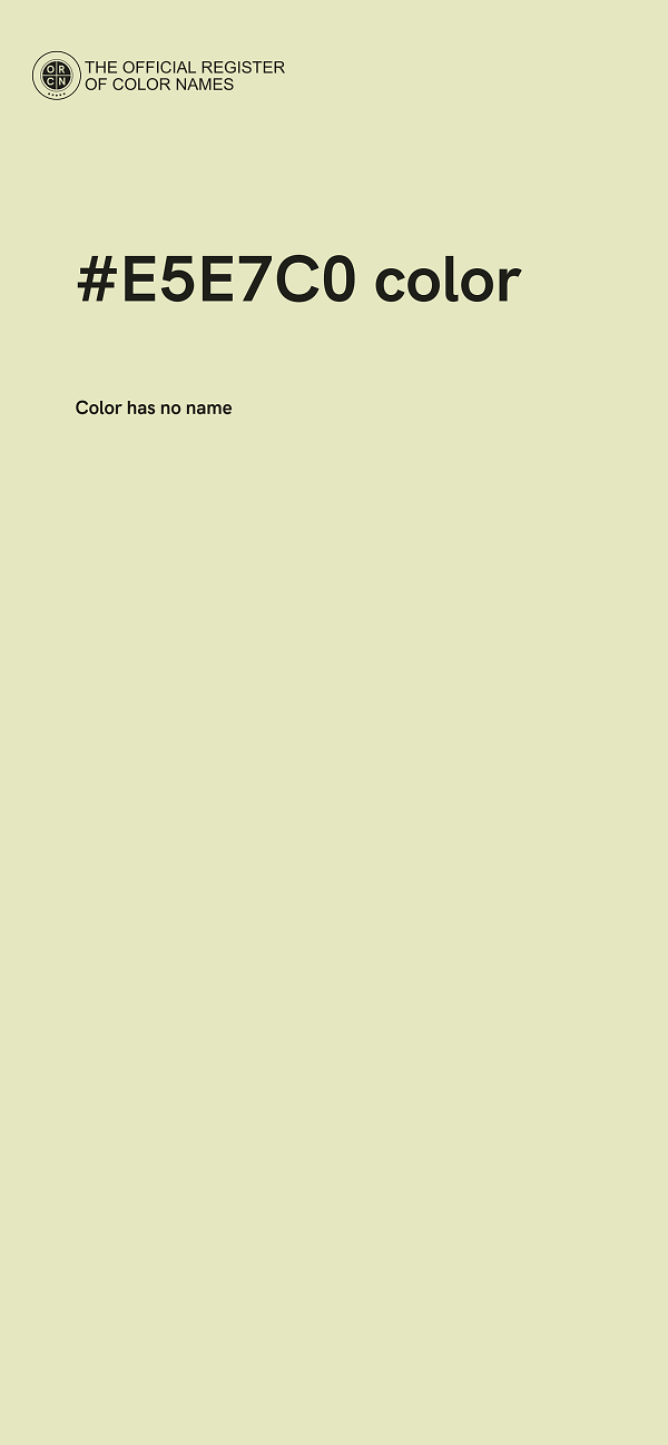 #E5E7C0 color image