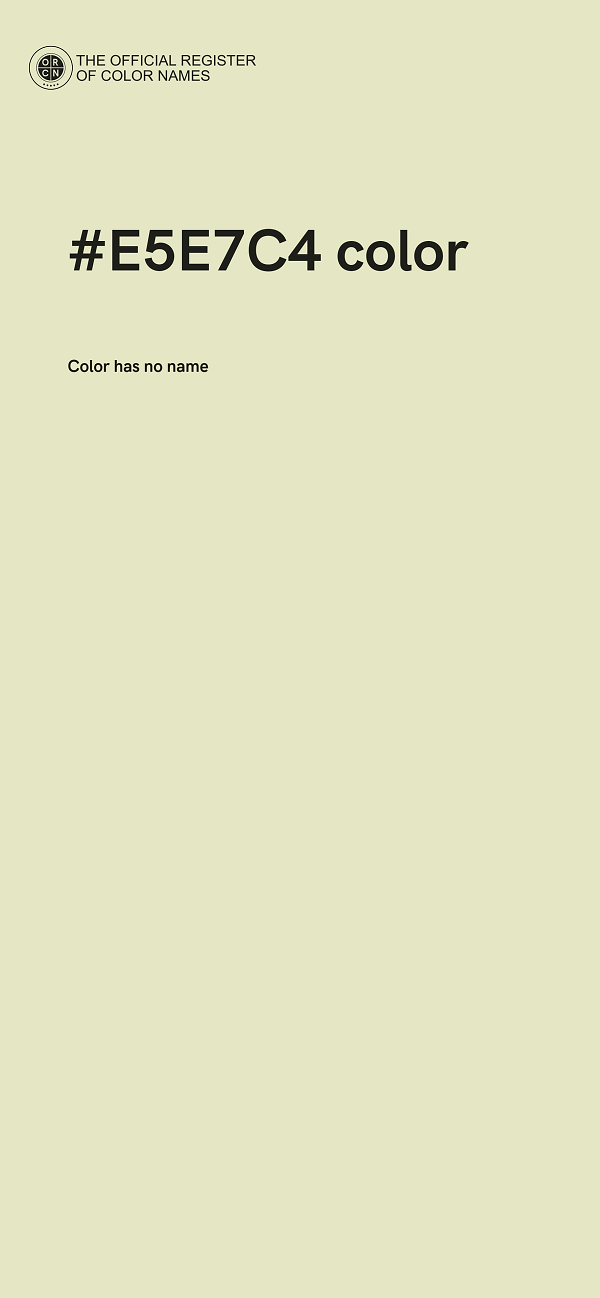 #E5E7C4 color image