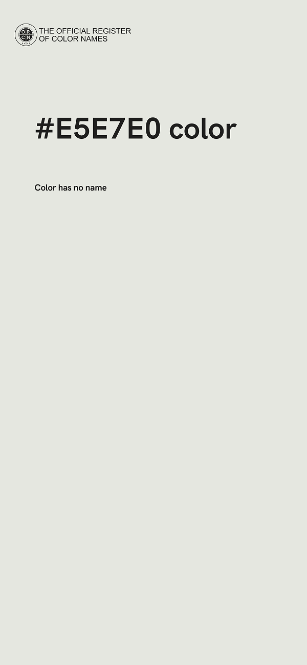 #E5E7E0 color image