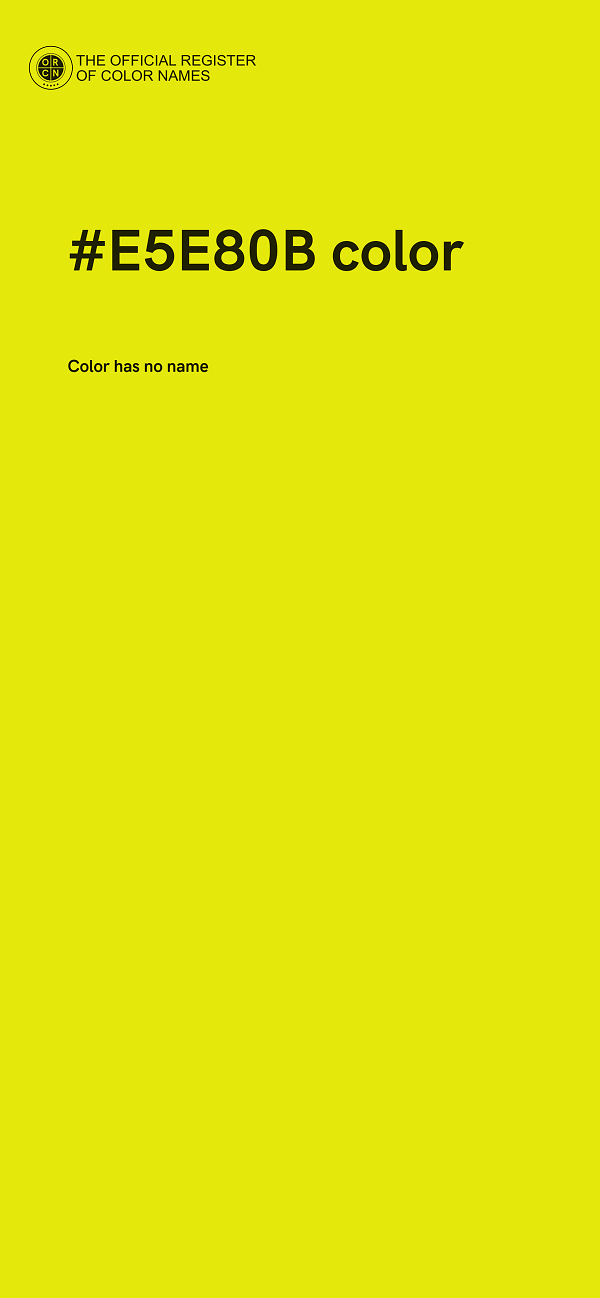 #E5E80B color image