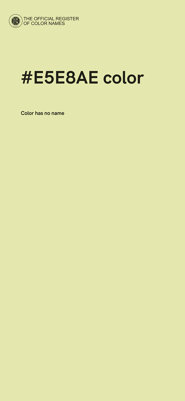 #E5E8AE color image