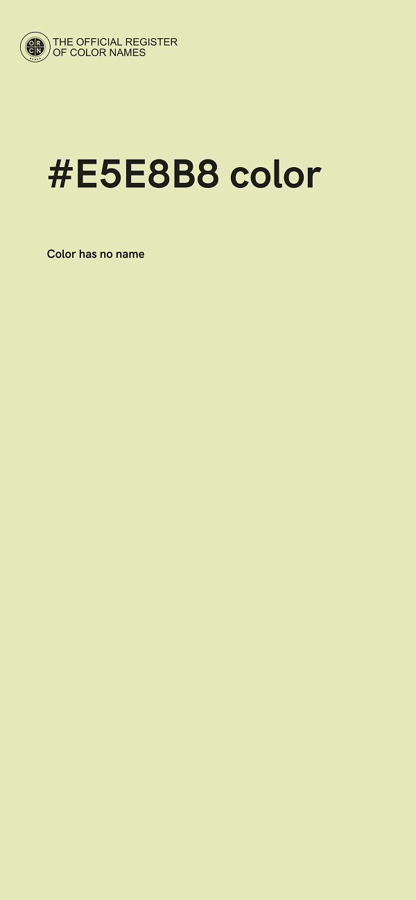 #E5E8B8 color image