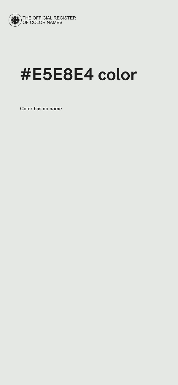 #E5E8E4 color image